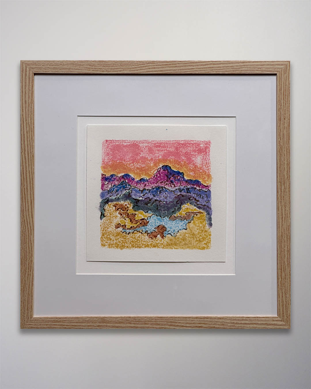 24-153 Bruce J. Bloom Landscape Monotype 8 x 8 Bruce J. Bloom Landscape Monotype 8 x 8