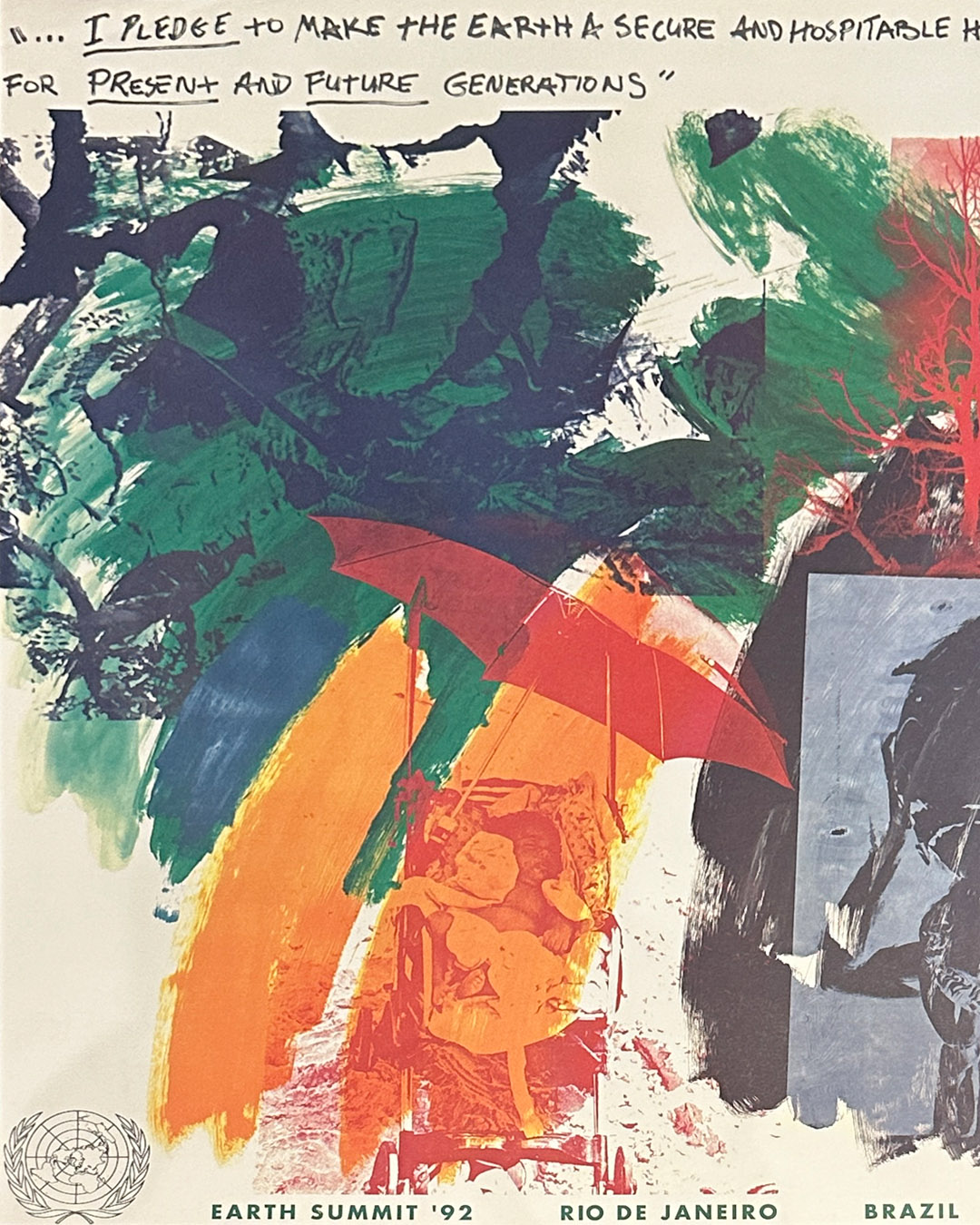 Rauschenberg 1992 Earth Summit Poster 26 x 26-2