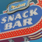 Aron Original Painting Modern Snack Bar 42 x 32