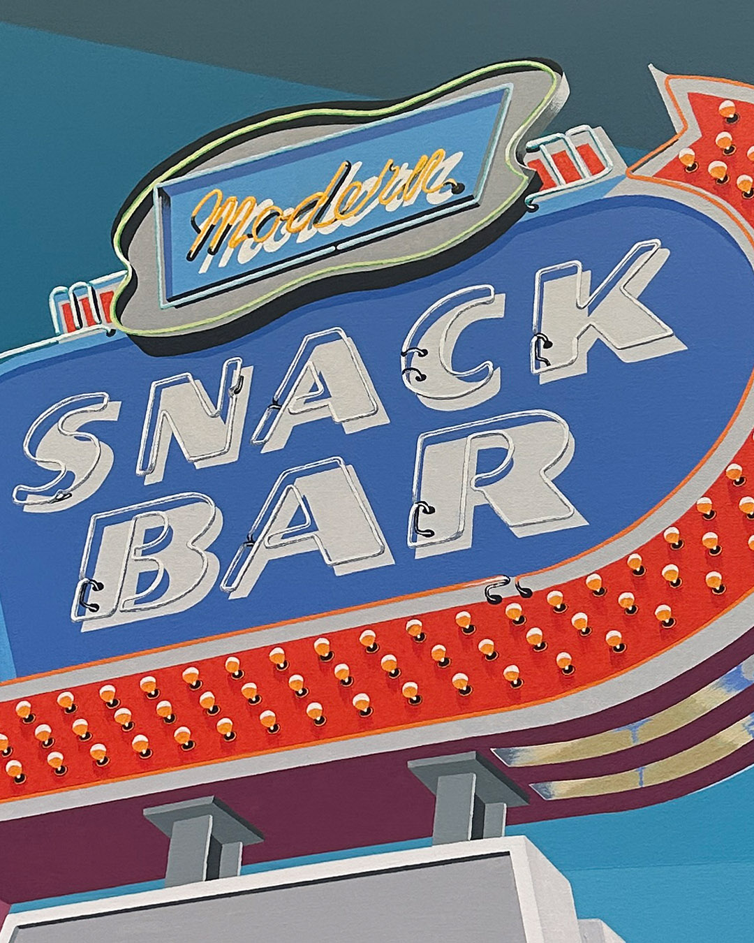 Aron Original Painting Modern Snack Bar 42 x 32