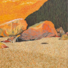 Aron Original Painting Rocky Point Beach 87 x 36-4