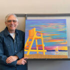 Aron Original Painting Fifth St. Beach 26 x 26