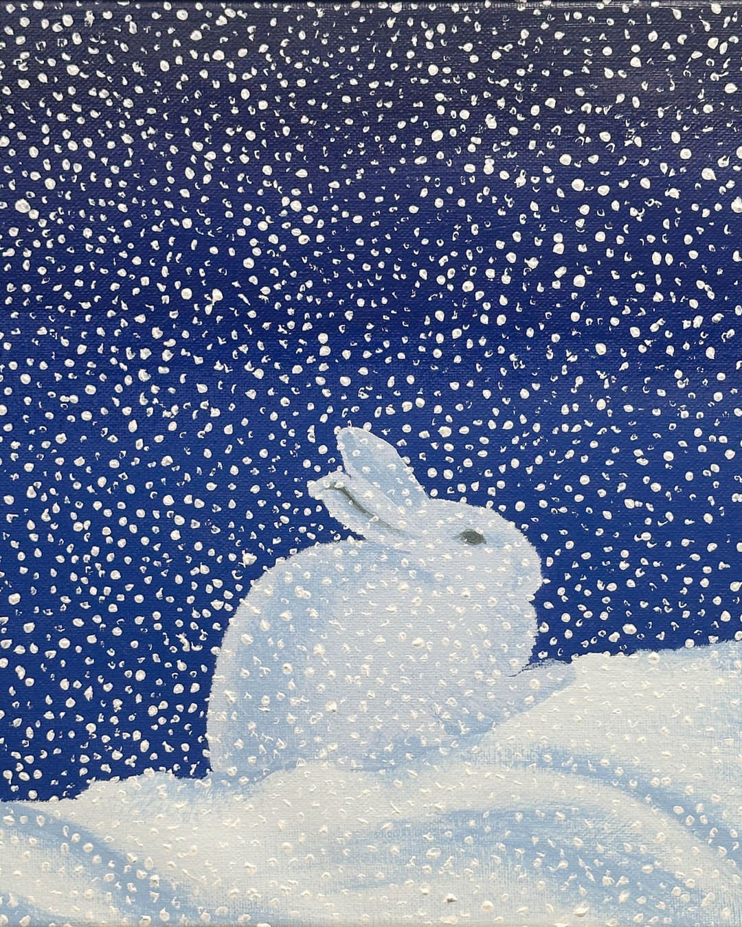 Aron Original Painting Snow 13 x 13