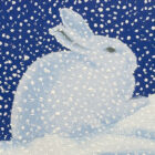 Aron Original Painting Snow 13 x 13