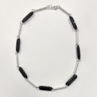 Vintage Sterling Resin Lozenge Necklace