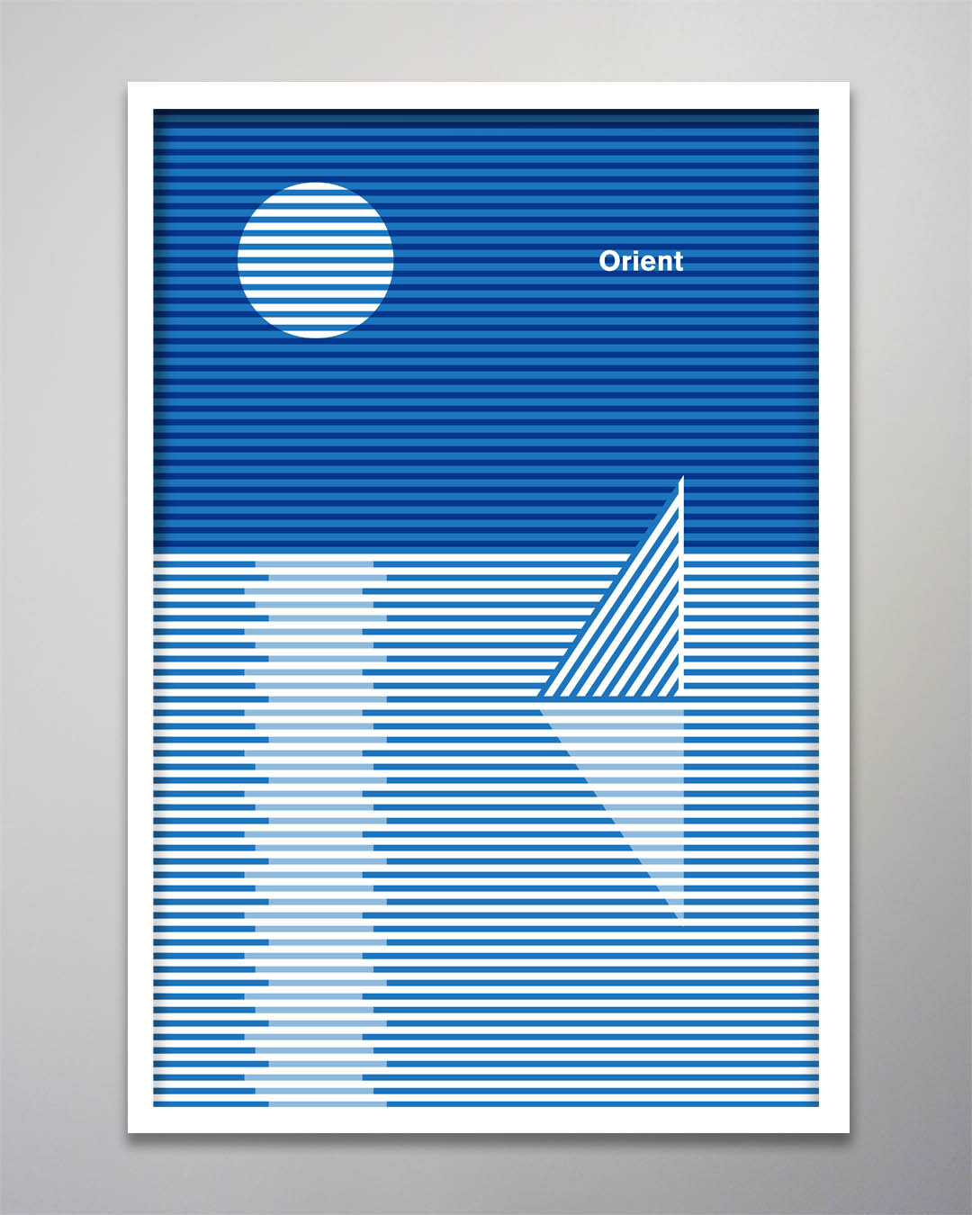 26-063 Aron Giclée Print Modernist Sailboat Orient Poster 14 x 20 Aron Giclée Print Modernist Sailboat Orient Poster 14 x 20