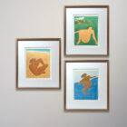 Pierre Boncompain Vintage Litho Triptych 22 x 25-4