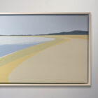 Aron Original Acrylic Painting Quiet Beach 42 x 18