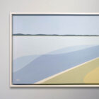 Aron Original Acrylic Painting Quiet Beach 42 x 18