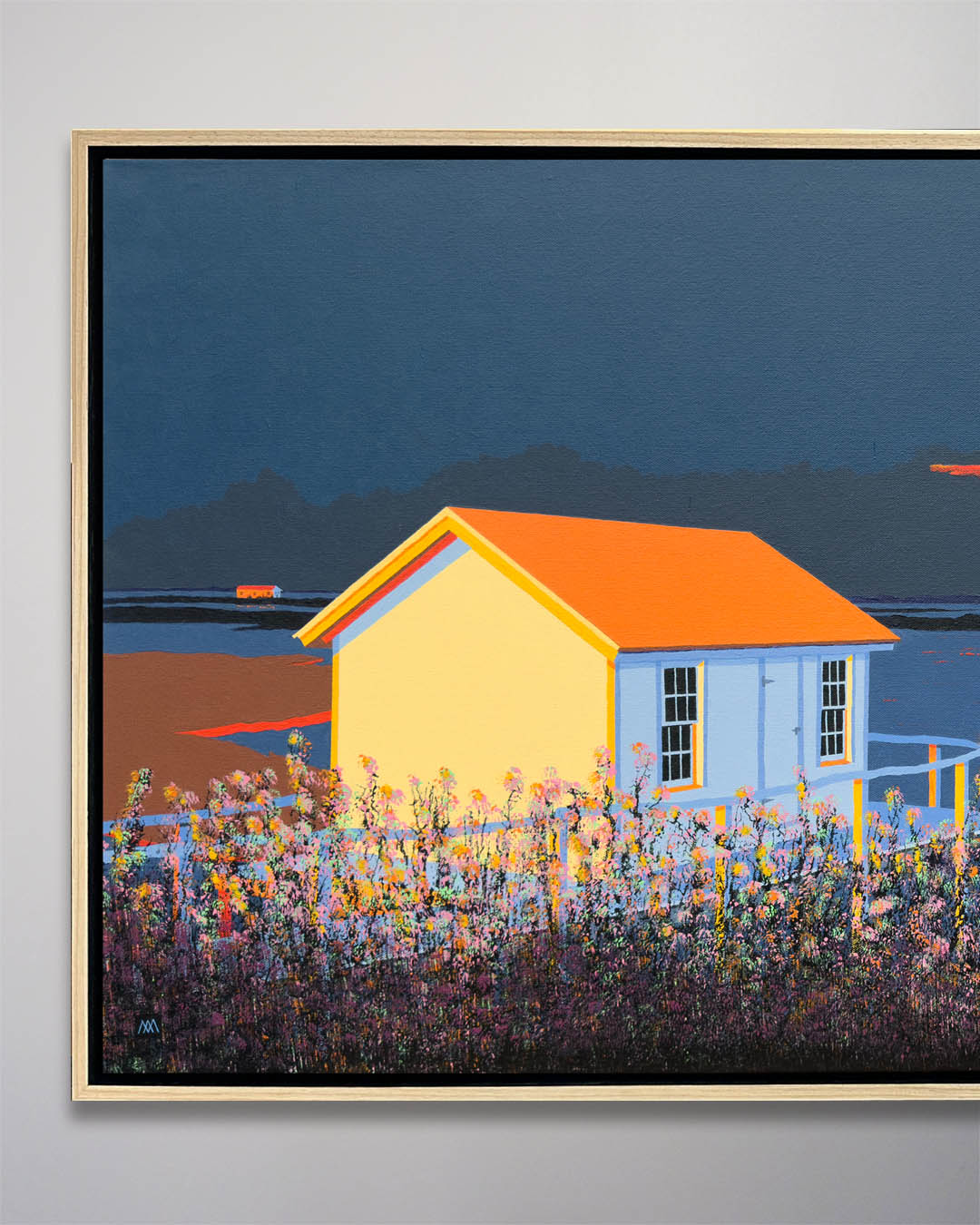 Aron Original Painting Crab Shack Magic Hour 52 x 28