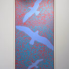 Aron Original Painting Blue Birds 52 x 28