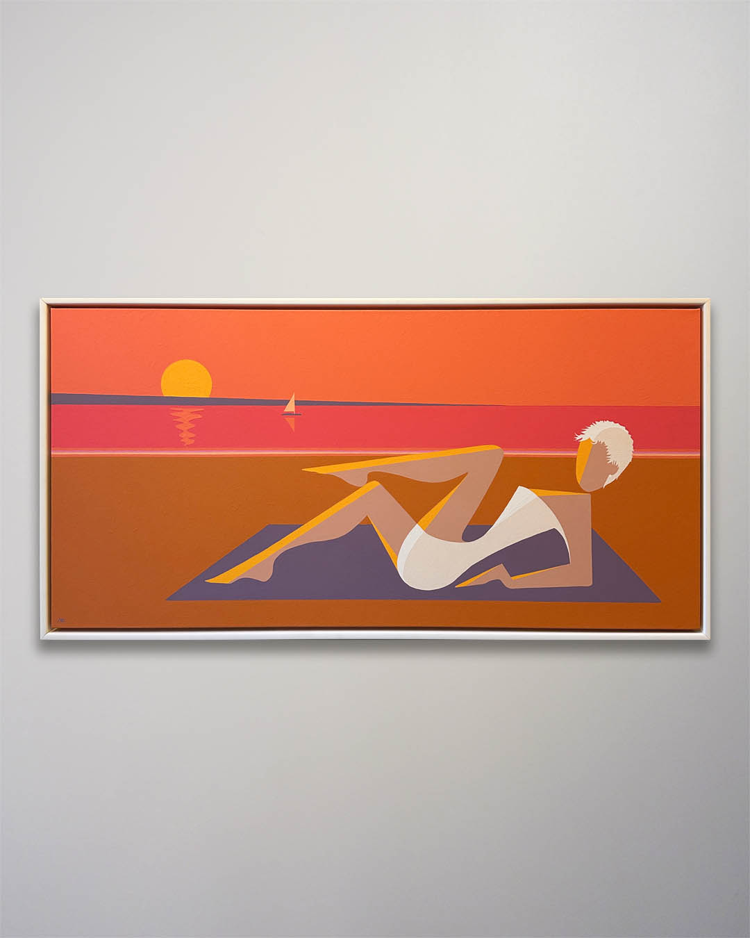 26-105 Aron Original Painting Czech Sunbather 51 x 27 Aron Original Painting Czech Sunbather 51 x 27
