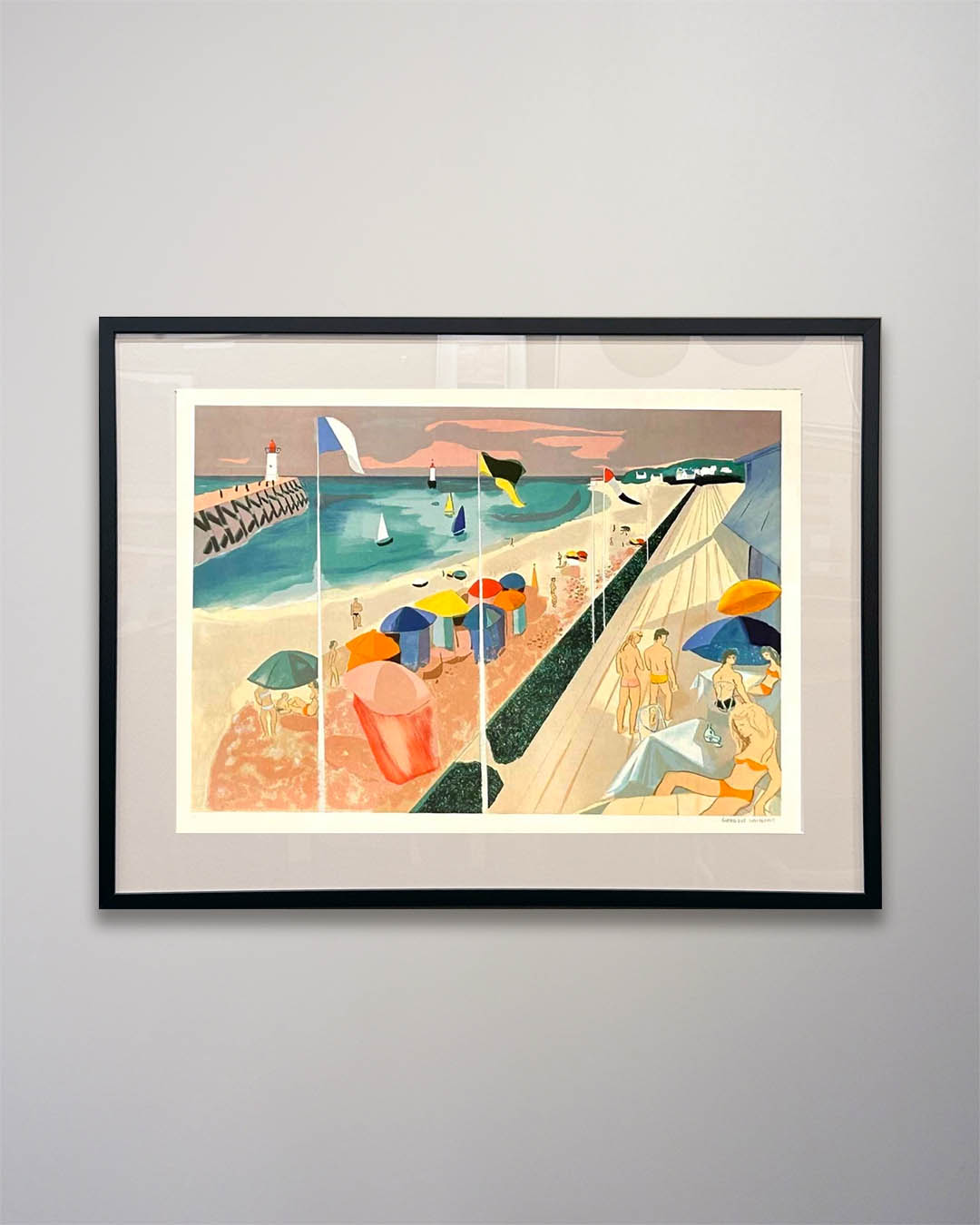Deauville Original Lithograph George Lambert 36 x 28
