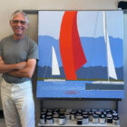 Aron Original Painting Peconic Bay Race 38 x 38