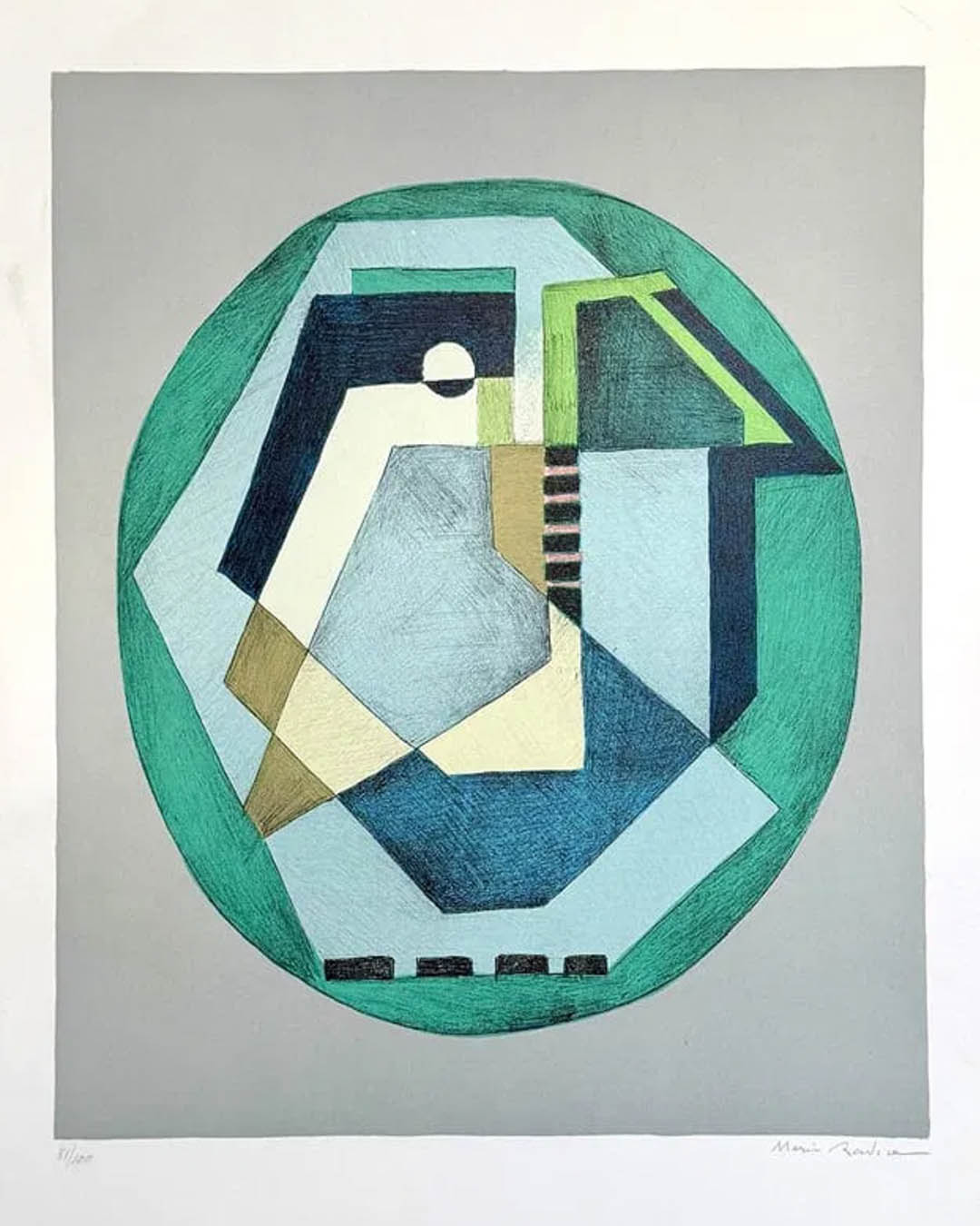 Mario Radice Original Mid-Century Lithograph 28 x 31