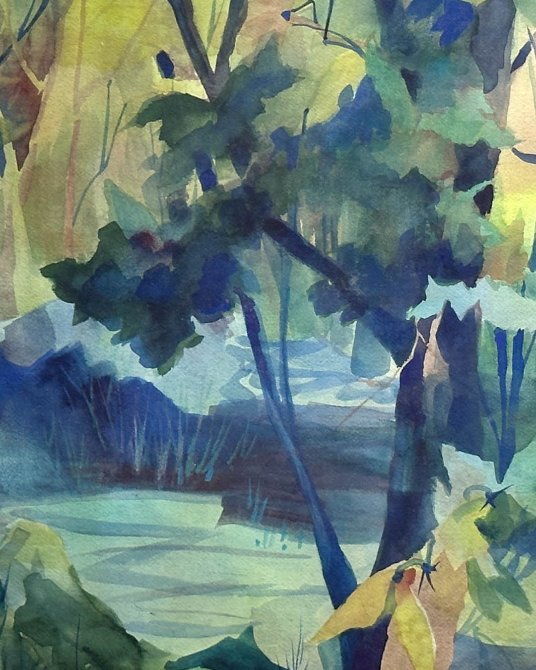 Olive Reich Original Watercolor Painting 38 x 30