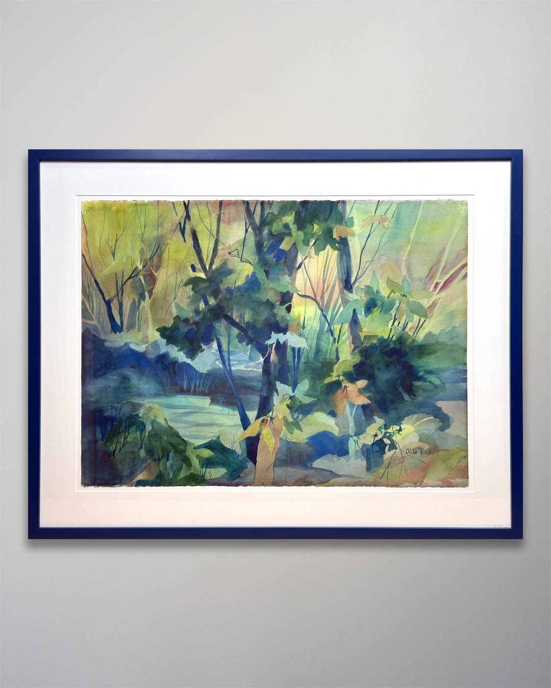 Olive Reich Original Watercolor Painting 38 x 30
