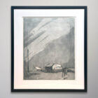 Original Etching Shingle Houses Kite 21 x 24