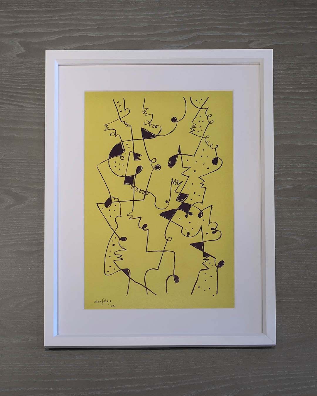 8-343 Gillo Dorfles Lithograph Movimento Arte Concreta 1955