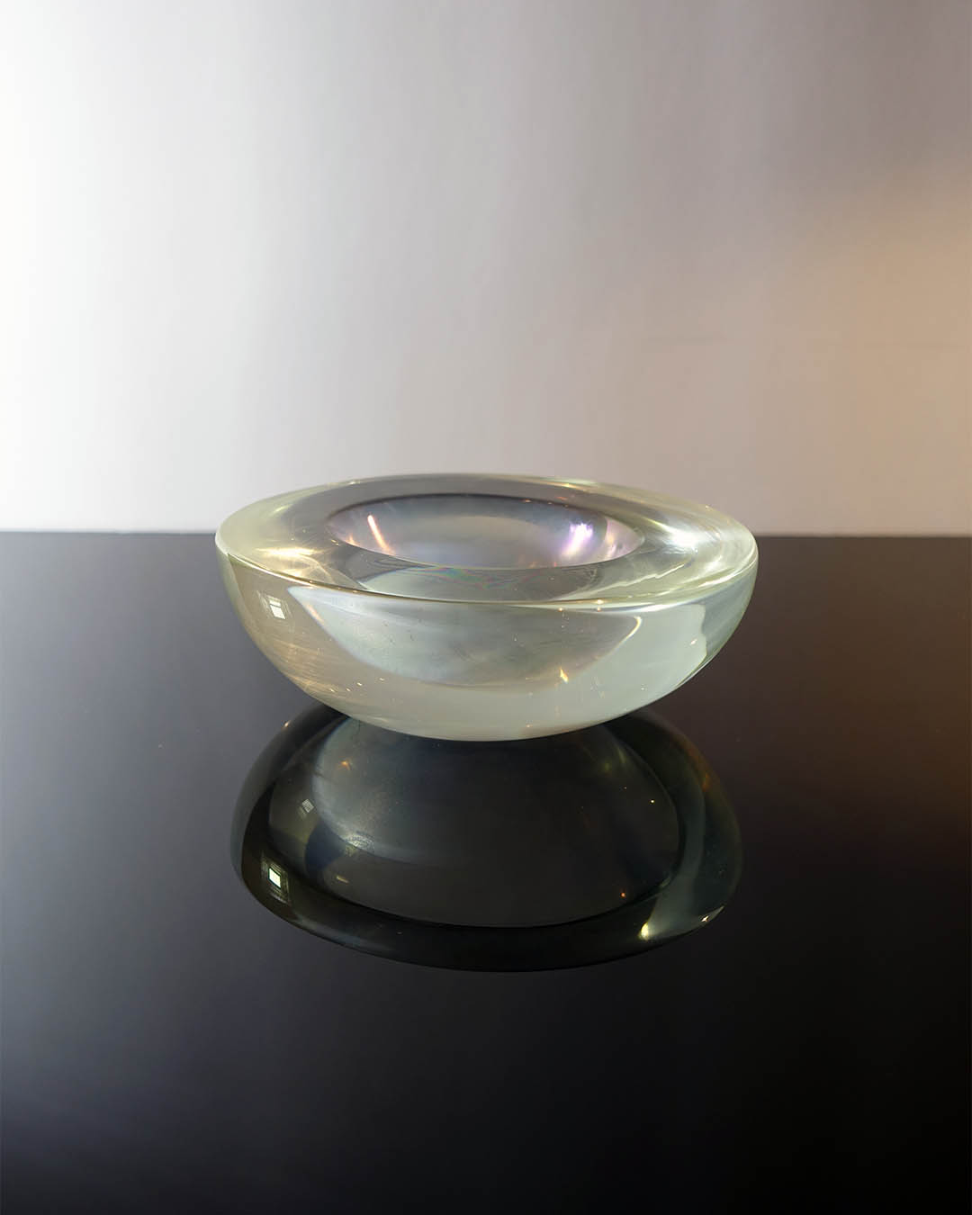 telsey-353 Murano Geode Cased Glass Opaque Glass Dish