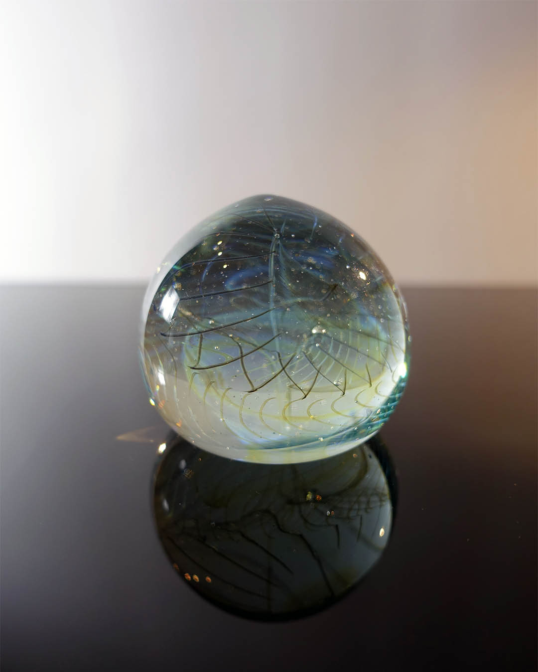 telsey-365-Murano Latticino Filigrana Multi-hued Paperweight