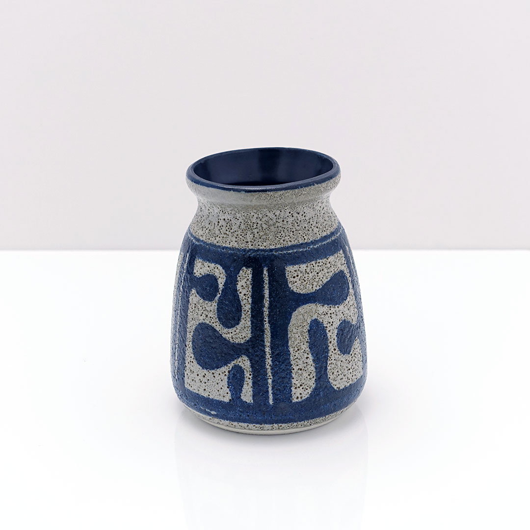 9-298 Lapid Israel Small Hand Painted Fat Lava Vessel