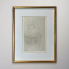 Auguste Rodin framed nude drawing
