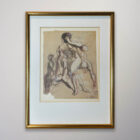 Auguste Rodin framed nude drawing