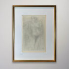 Auguste Rodin framed nude drawing