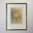 Auguste Rodin framed nude drawing