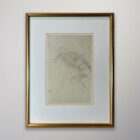 Auguste Rodin framed nude drawing