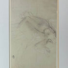 Auguste Rodin framed nude drawing