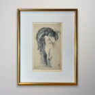 Auguste Rodin framed nude drawing
