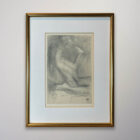 Auguste Rodin framed nude drawing