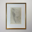 Auguste Rodin framed nude drawing