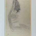 Auguste Rodin framed nude drawing