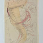 Auguste Rodin framed nude drawing