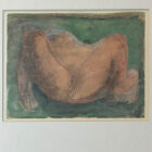 Auguste Rodin framed nude drawing