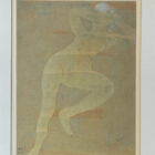Auguste Rodin framed nude drawing