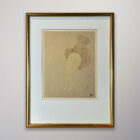 Auguste Rodin framed nude drawing