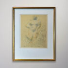 Auguste Rodin framed nude drawing
